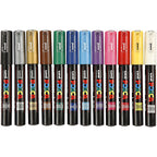 Posca tusch pakke PC-1M extra-fine 12 ass farver