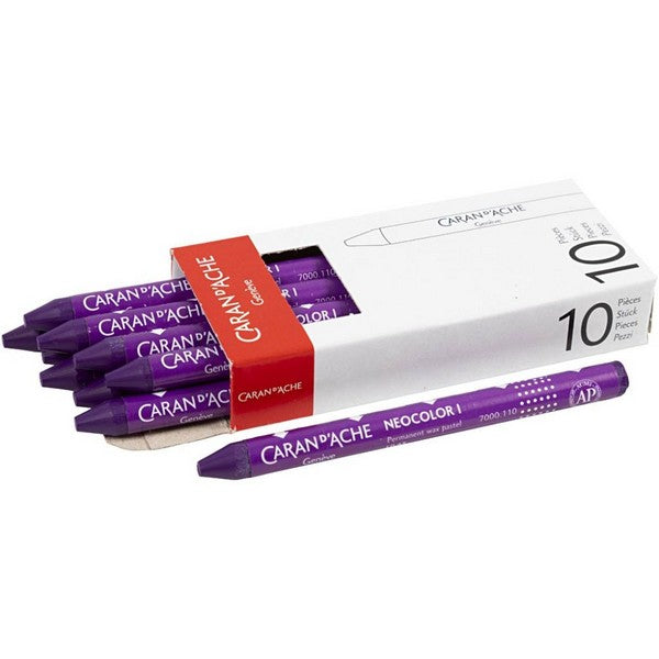 CARAN D’ACHE Neocolor I farvekridt 10 stk - Lilac 110