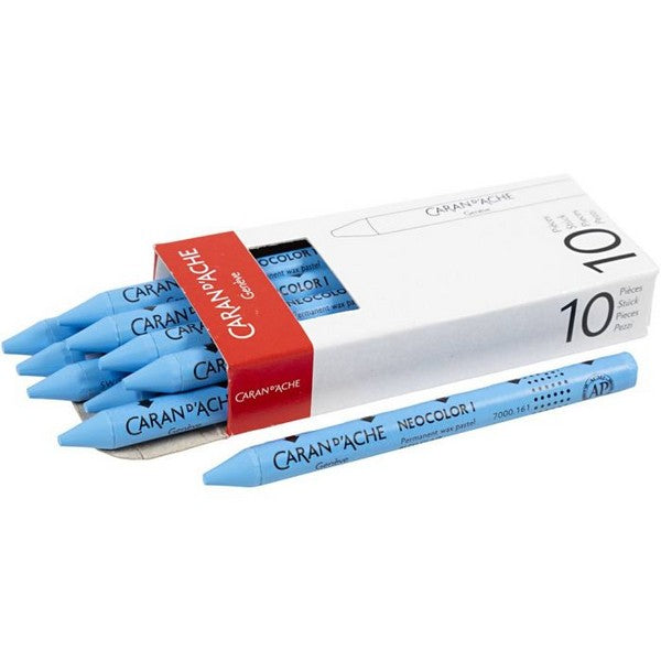 CARAN D’ACHE Neocolor I farvekridt 10 stk - Light blue 161