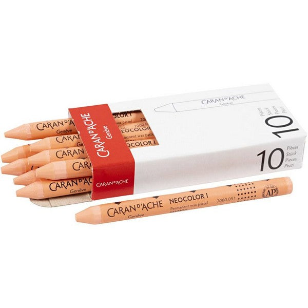 CARAN D’ACHE Neocolor I farvekridt 10 stk - Salmon 051