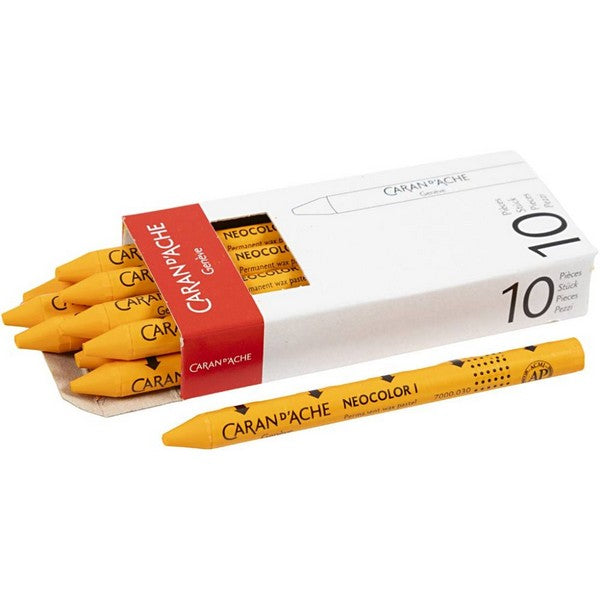 CARAN D’ACHE Neocolor I farvekridt 10 stk - Orange 030