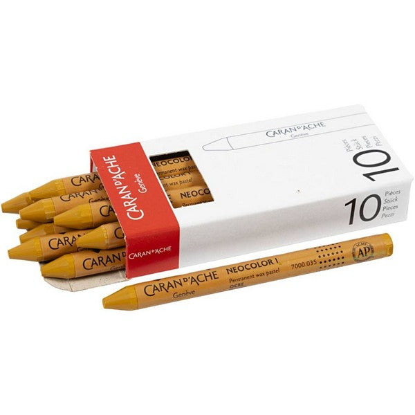 CARAN D’ACHE Neocolor I farvekridt 10 stk - Ochre 035