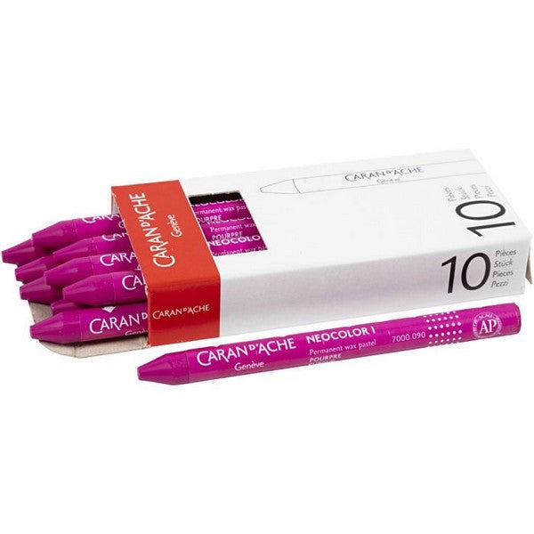 CARAN D’ACHE Neocolor I farvekridt 10 stk - Crimson 090