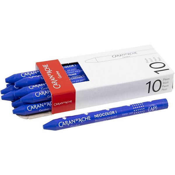 CARAN D’ACHE Neocolor I farvekridt 10 stk - Ultramarine 140