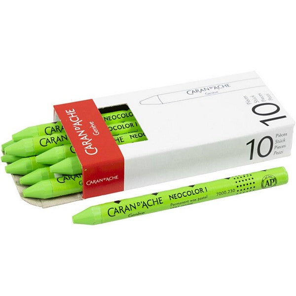 CARAN D’ACHE Neocolor I farvekridt 10 stk - Yellow green 230