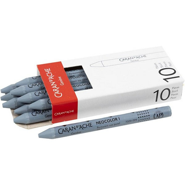 CARAN D’ACHE Neocolor I farvekridt 10 stk - Grey 005