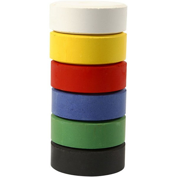 Vandfarve Ø44 mm 6 stk ass farver