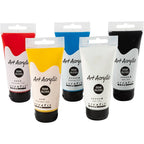 Art akrylmaling sæt 5x75 ml grundfarver