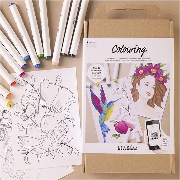 DIY Kit farvelægning med tuscher