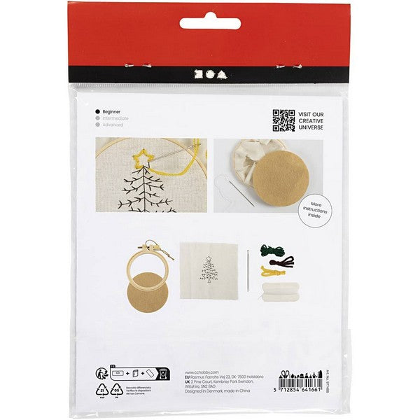 DIY mini kit broderi juletræ