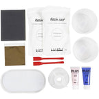 DIY Kit Resin støbning 3 lysestager>2 fade blå/lys pink/hvid