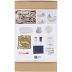 DIY Kit Resin støbning 3 lysestager>2 fade blå/lys pink/hvid