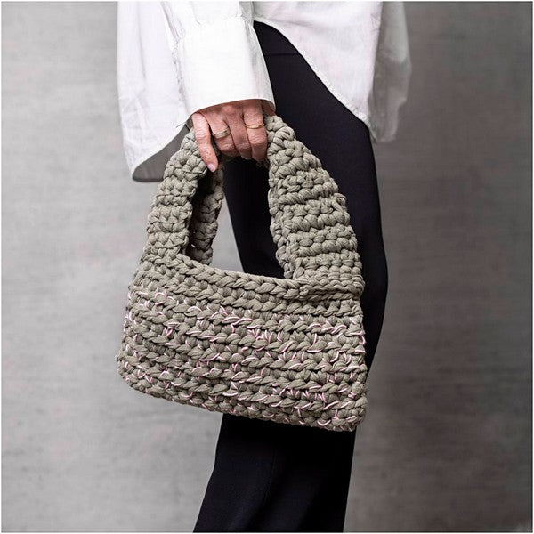 DIY Kit hækle chunky taske olivengrøn