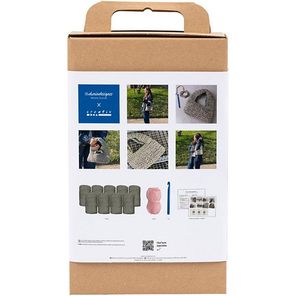 DIY Kit hækle chunky taske olivengrøn