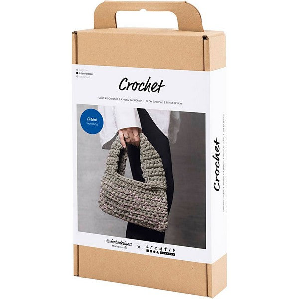 DIY Kit hækle chunky taske olivengrøn