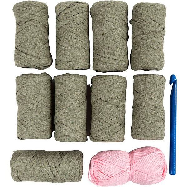 DIY Kit hækle chunky taske olivengrøn