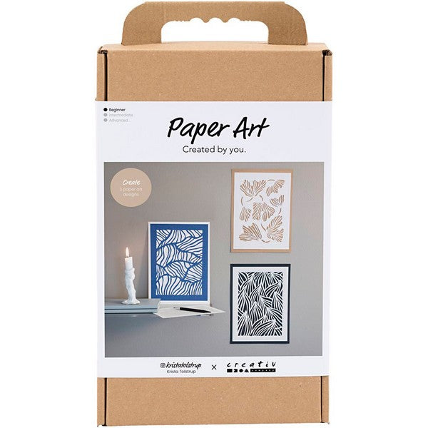 DIY Kit papirkunst billeder til ophæng off white