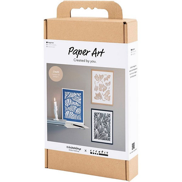DIY Kit papirkunst billeder til ophæng off white