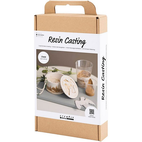 DIY Kit resinstøbning krukke med låg beige off white