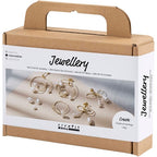 Mini DIY Kit smykker øreringe med wire forgyldt