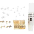 Mini DIY Kit smykker øreringe med wire forgyldt