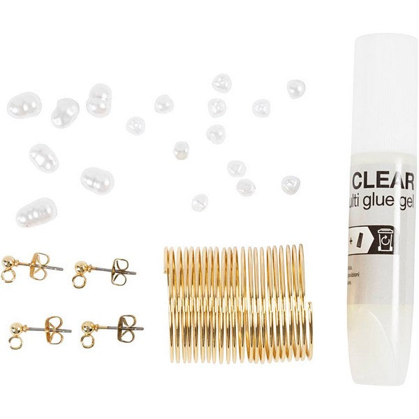 Mini DIY Kit smykker øreringe med wire forgyldt