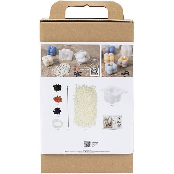 DIY Kit Lysstøbning Bubble soyalys 3 farver