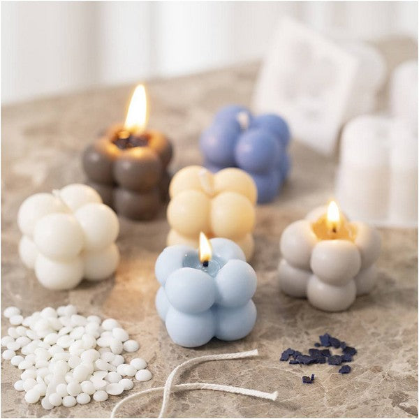 DIY Kit Lysstøbning Bubble soyalys 3 farver