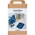 DIY Kit cyanotypi tekstil blå