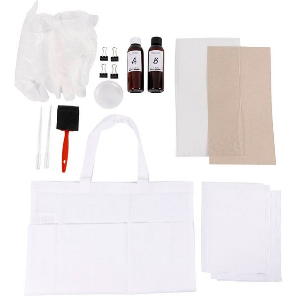 DIY Kit cyanotypi tekstil blå