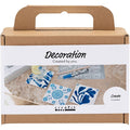 Mini DIY Kit dekoration porcelæns coasters blå