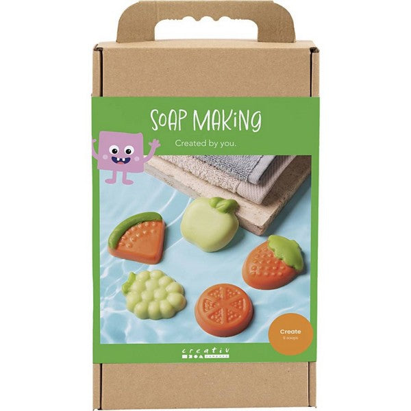 Mini DIY kit sæbefremstilling frugt grøn/orange