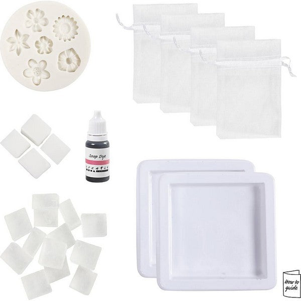 Mini DIY kit sæbefremstilling blomster rosa/pink