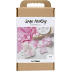Mini DIY kit sæbefremstilling blomster rosa/pink