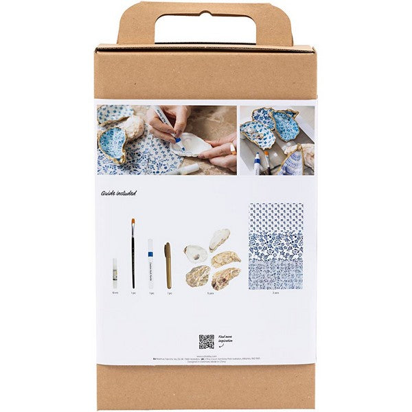 DIY Kit decoupage østersskaller blå