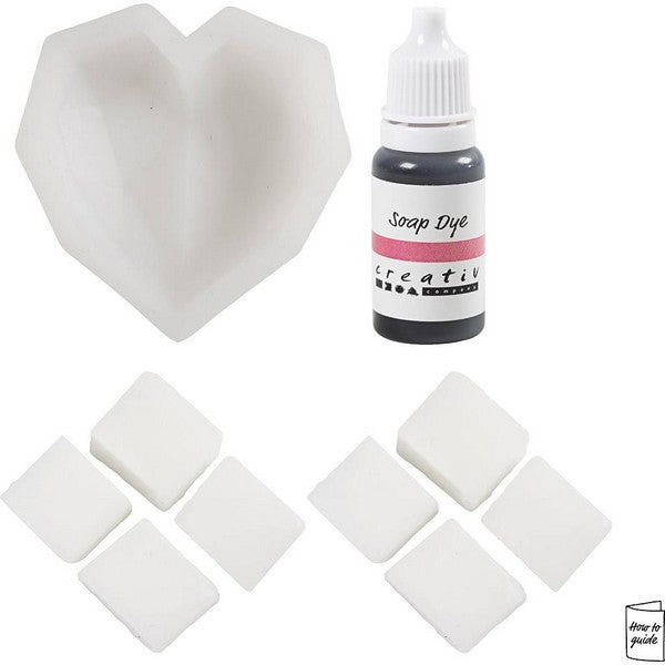 Mini DIY kit sæbefremstilling hjerte pink