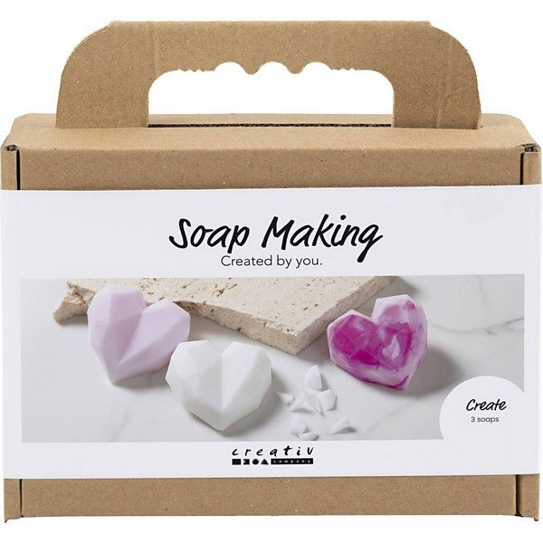 Mini DIY kit sæbefremstilling hjerte pink