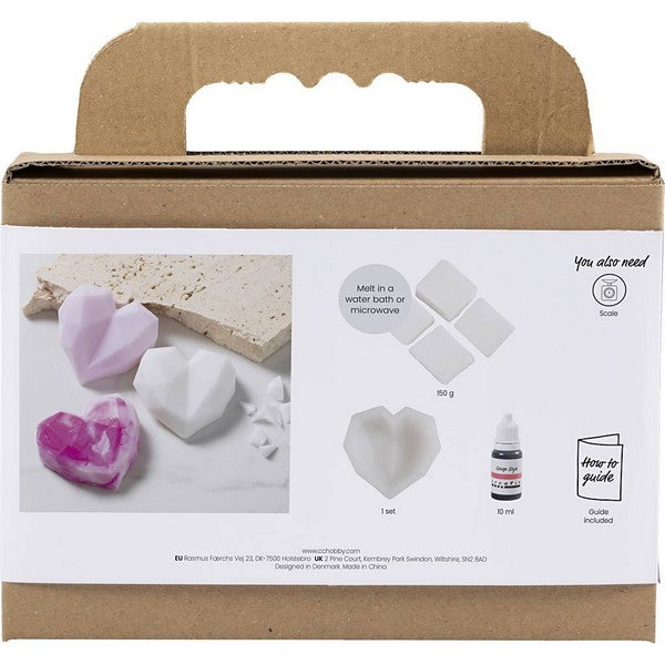 Mini DIY kit sæbefremstilling hjerte pink