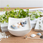 Mini DIY Kit lysstøbning strandskaller grå off white