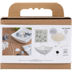 Mini DIY Kit lysstøbning strandskaller grå off white