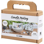 Mini DIY Kit lysstøbning strandskaller grå off white