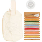 Mini DIY Kit broderi makeup-taske creme
