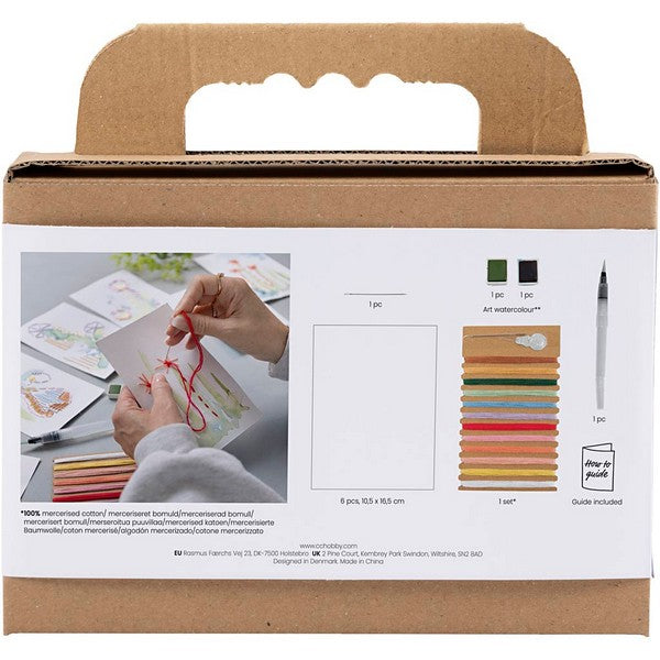 Mini DIY Kit broderi malerier med broderi ass farver