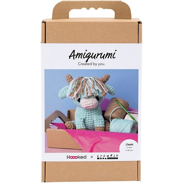 DIY Kit amigurumi ko beige mint