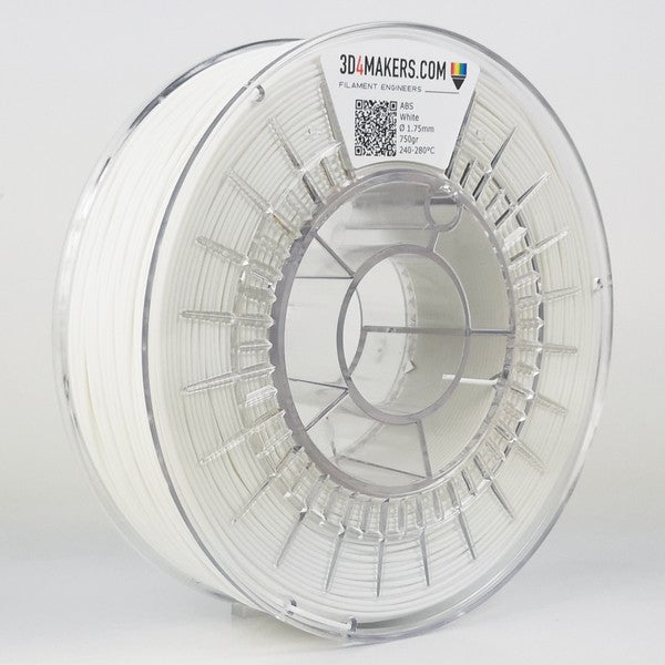 ABS Filament Hvid (Ral 9016) 1,75 mm 750 gram