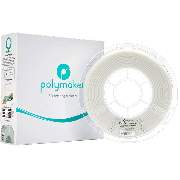 Polymaker PolyFlex TPU-90A Hvid 1,75 mm 750 gram