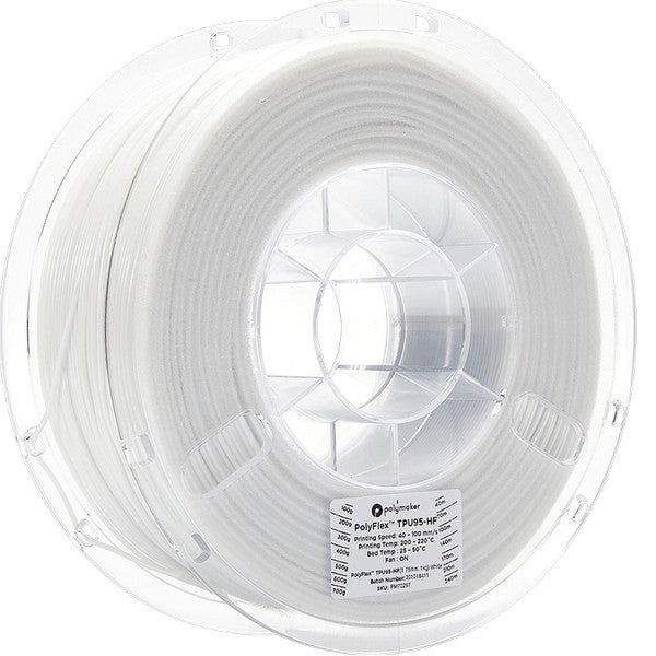 Polymaker PolyFlex TPU-95A High Speed Hvid 1,75 mm 1 kg