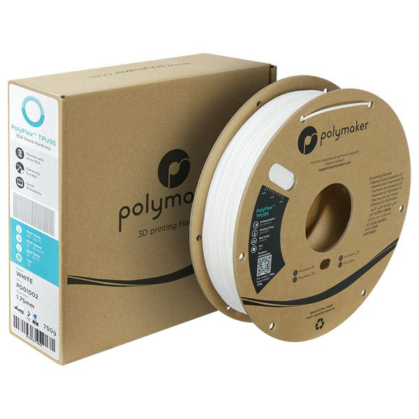 Polymaker PolyFlex TPU-95A Hvid 1,75 mm 750 gram