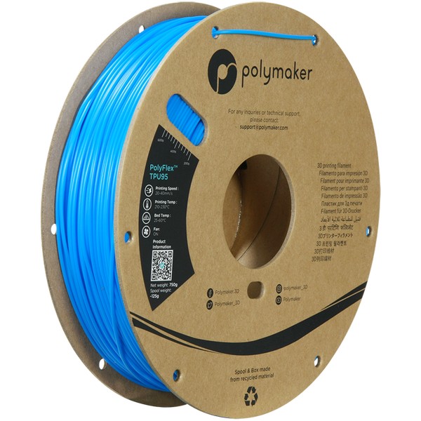 Polymaker PolyFlex TPU-95A Blå 1,75 mm 750 gram