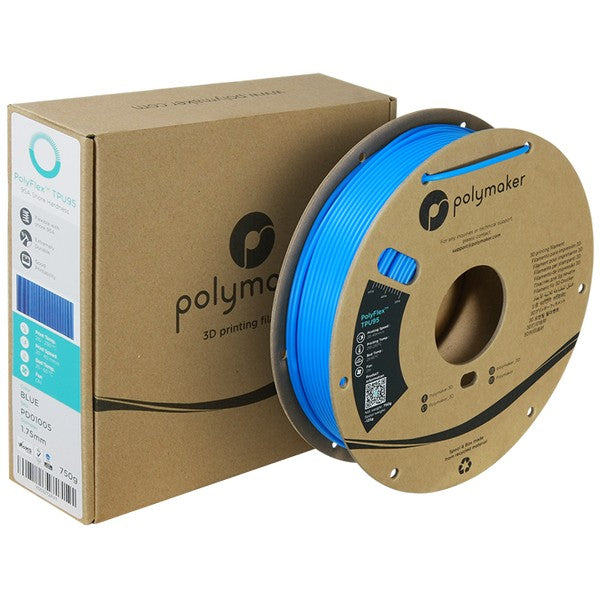 Polymaker PolyFlex TPU-95A Blå 1,75 mm 750 gram